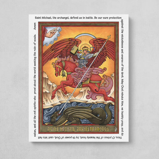 Saint Michael the Archangel Premium Canvas Wall Print
