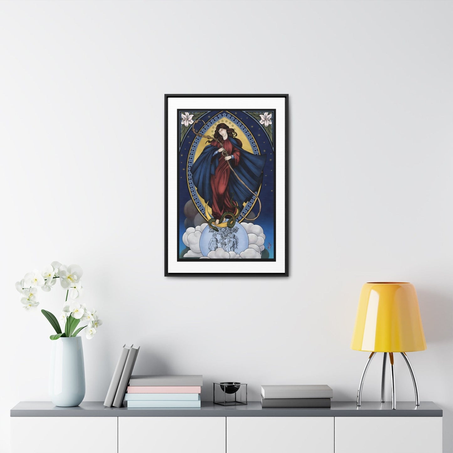 Mary Untier Of Knots Framed Canvas Wall Print