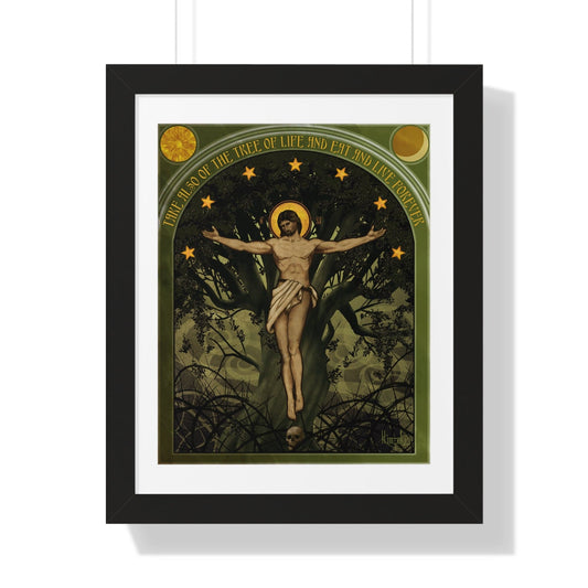 Jesus Tree of Life Framed Vertical Poster