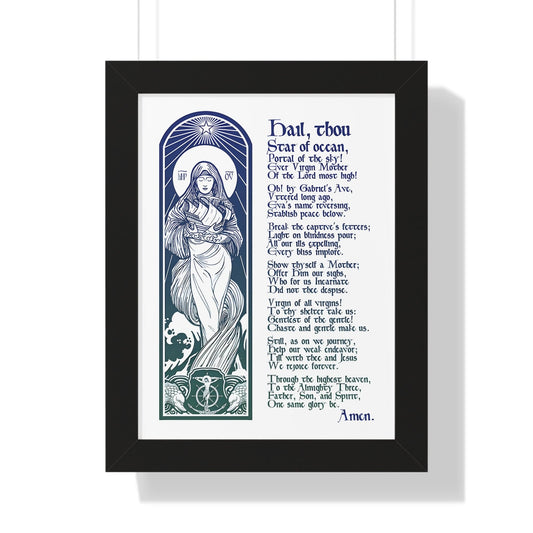 Stella Maris With Prayer Premium Framed Poster Print