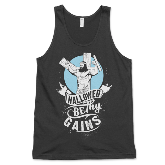 Hallowed Be Thy Gains Unisex Tank Top